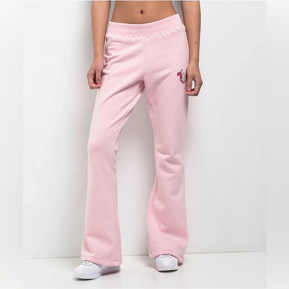 NWT True Religion x Playboy Crystal Pink Bootcut Sweatpants - Picture 4 of 17